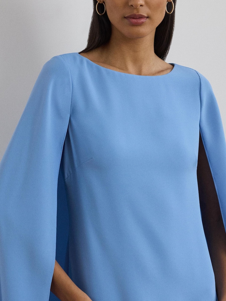 Buy Lauren Ralph Lauren Blue Cape Georgette Cocktail Mini Dress from Next  USA