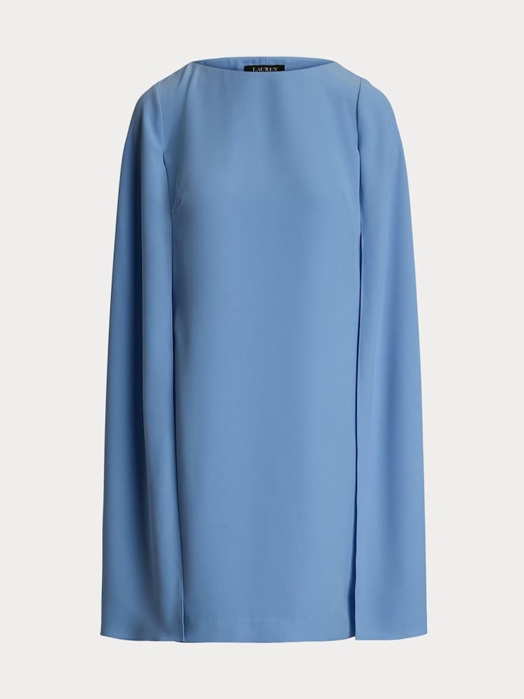 Lauren Ralph Lauren Petra Cape Georgette Cocktail Mini Dress - Image 8 of 8