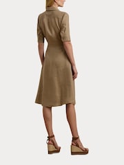 Lauren Ralph Lauren Wakana 100% Linen Belted Shirt Dress - Image 5 of 8