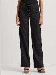 Lauren Ralph Lauren Jovonie Linen Wide Leg Trousers - Image 1 of 9