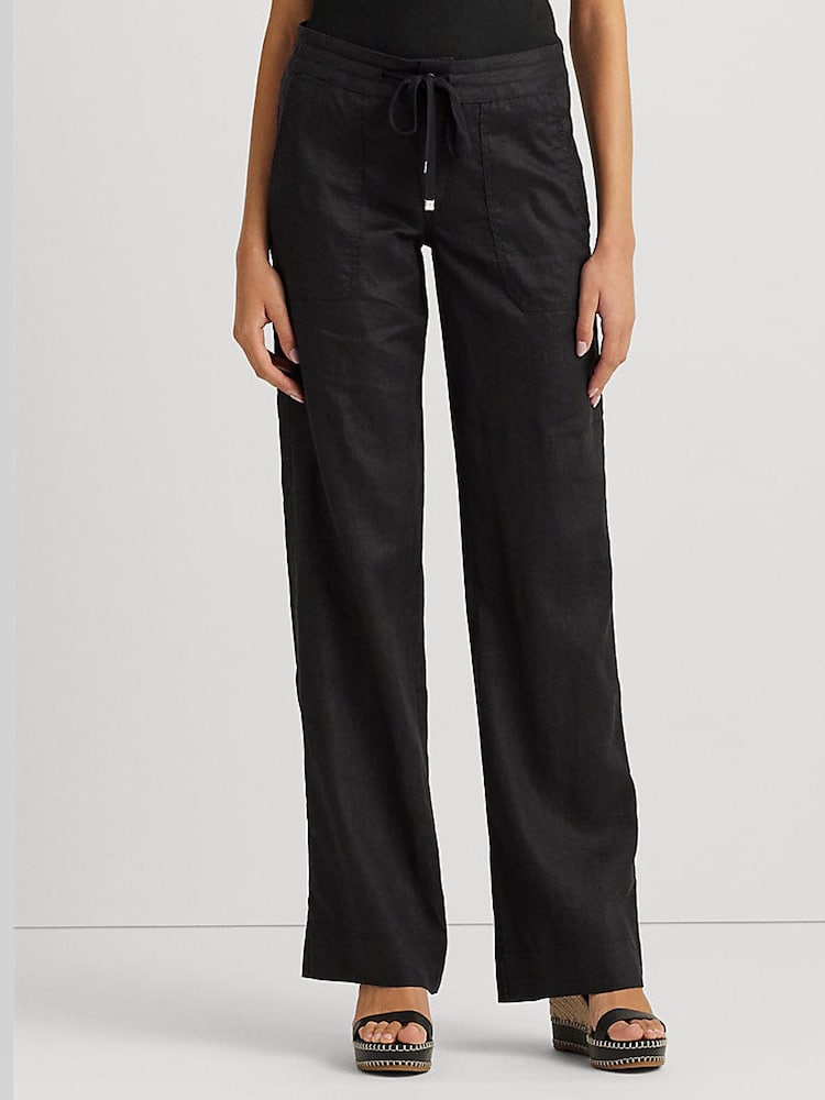 Lauren Ralph Lauren Jovonie Linen Wide Leg Trousers - Image 1 of 9