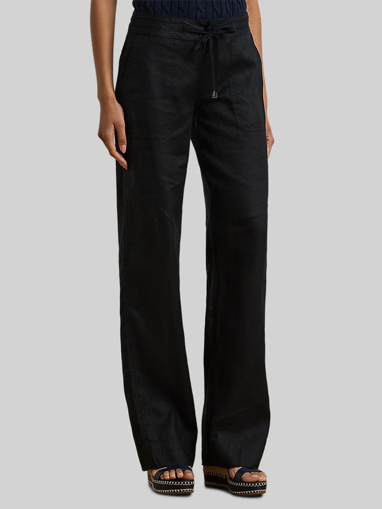 Lauren Ralph Lauren Jovonie Linen Wide Leg Trousers - Image 2 of 9