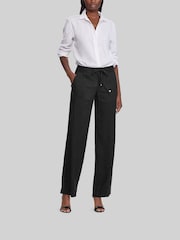 Lauren Ralph Lauren Jovonie Linen Wide Leg Trousers - Image 3 of 9