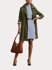 Lauren Ralph Lauren Blue Kinley Stripe Belted Shirt Dress - Image 2 of 8
