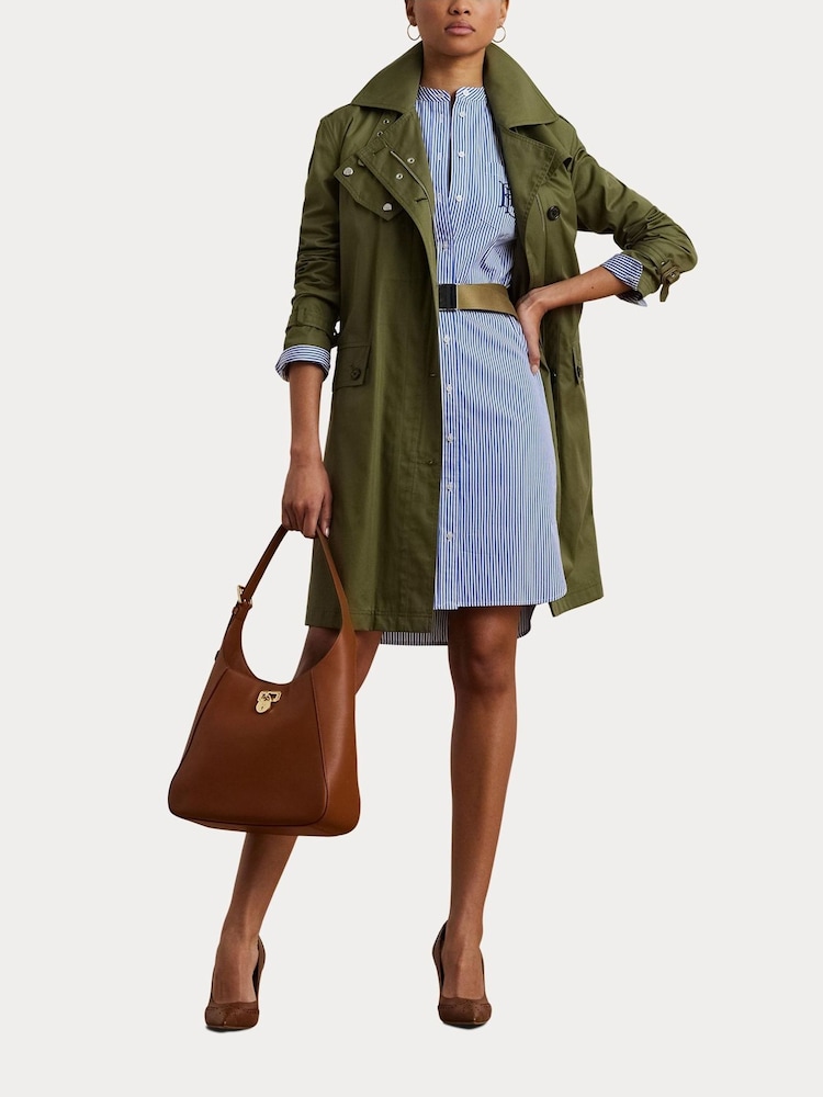 Lauren Ralph Lauren Blue Kinley Stripe Belted Shirt Dress - Image 2 of 8