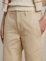 Lauren Ralph Lauren Mahkey Cotton Twill Wide-Leg Trousers - Image 3 of 5
