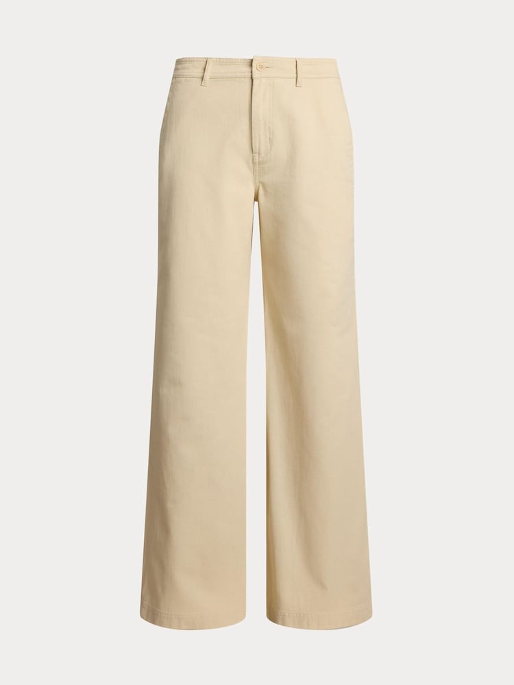 Lauren Ralph Lauren Mahkey Cotton Twill Wide-Leg Trousers - Image 5 of 5