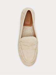 Lauren Ralph Lauren Luize Canvas & Suede Logo Espadrille Brown Trainers - Image 4 of 5