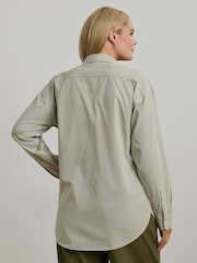 Lauren Ralph Lauren Green Curve Kotta Stripe Embroidered Logo Shirt - Image 2 of 5