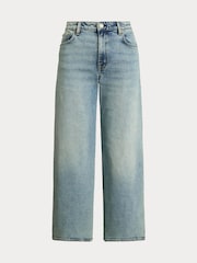 Lauren Ralph Lauren Blue Saira Alacia Wash Wide Leg Denim Jeans - Image 6 of 6