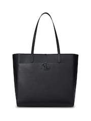 Lauren Ralph Lauren Cameryn Pebbled Leather Logo Tote Bag - Image 1 of 6