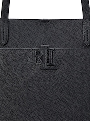 Lauren Ralph Lauren Cameryn Pebbled Leather Logo Tote Bag - Image 5 of 6