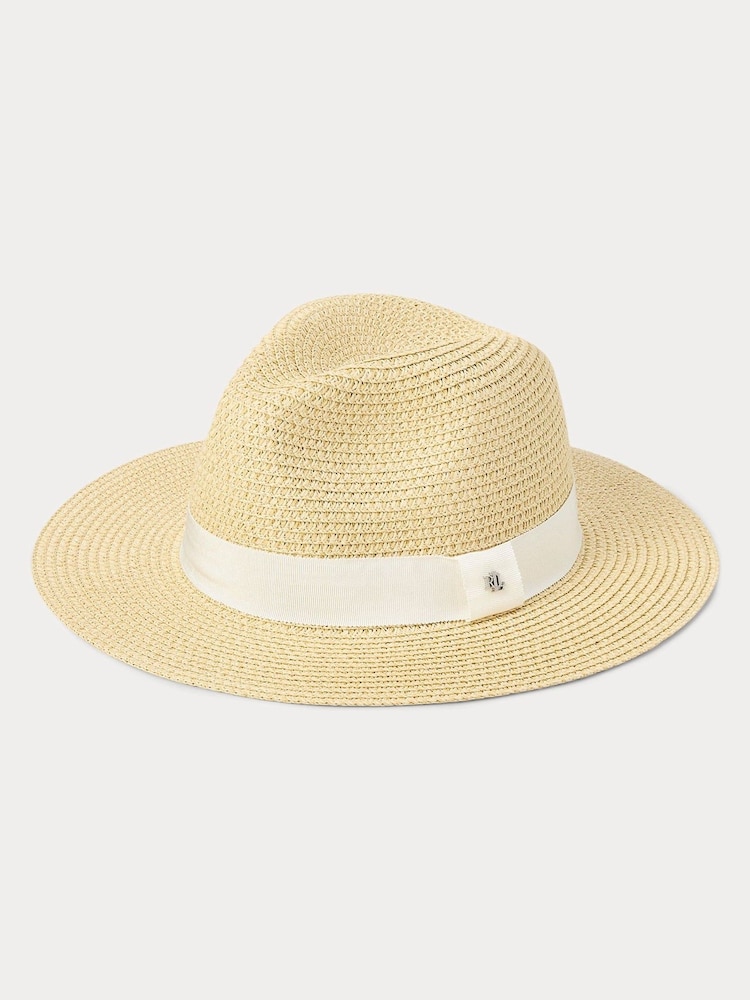 Lauren Ralph Lauren Straw Fedora Hat - Image 1 of 2