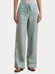 Lauren Ralph Lauren Jovonie Wide Leg Linen Blend Trousers - Image 2 of 8