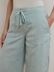 Lauren Ralph Lauren Jovonie Wide Leg Linen Blend Trousers - Image 6 of 8