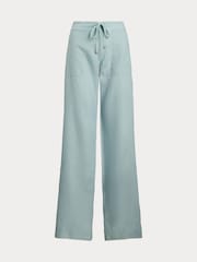 Lauren Ralph Lauren Jovonie Wide Leg Linen Blend Trousers - Image 8 of 8