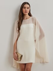 Lauren Ralph Lauren Cape Cocktail Mini Dress - Image 3 of 6