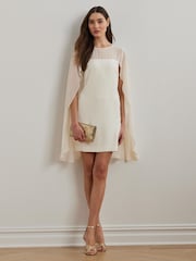 Lauren Ralph Lauren Cape Cocktail Mini Dress - Image 5 of 6