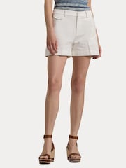 Lauren Ralph Lauren Yernalie High Rise Cotton Shorts - Image 5 of 8