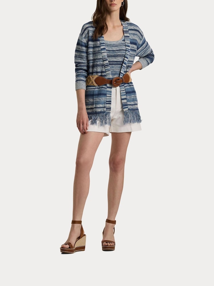 Lauren Ralph Lauren Yernalie High Rise Cotton Shorts - Image 6 of 8