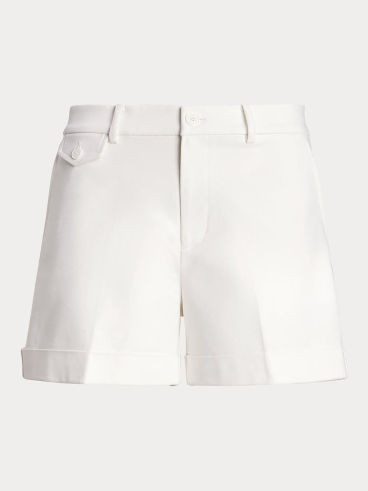 Lauren Ralph Lauren Yernalie High Rise Cotton Shorts - Image 8 of 8