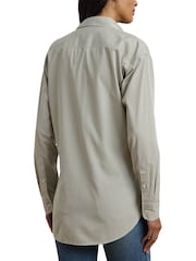 Lauren Ralph Lauren Kotta Stripe Embroidered Logo Shirt - Image 4 of 8