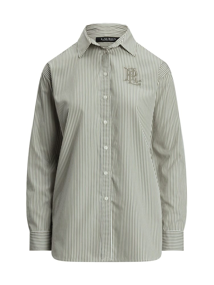Lauren Ralph Lauren Kotta Stripe Embroidered Logo Shirt - Image 8 of 8