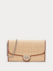 Lauren Ralph Lauren Adair Straw Raffia Chain Crossbody Clutch Bag - Image 1 of 5