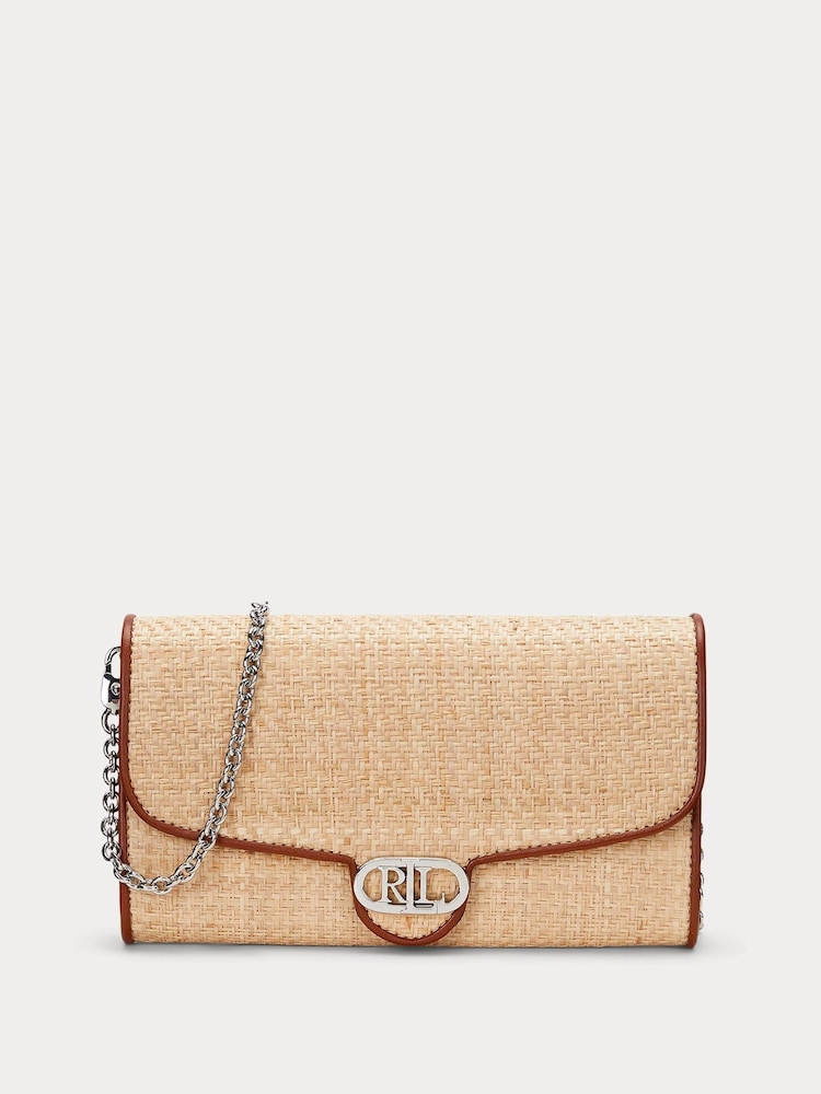 Lauren Ralph Lauren Adair Straw Raffia Chain Crossbody Clutch Bag - Image 1 of 5