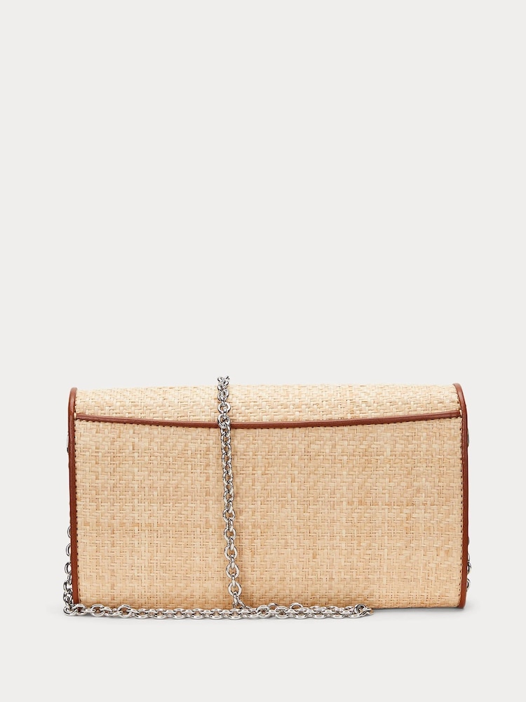 Lauren Ralph Lauren Adair Straw Raffia Chain Crossbody Clutch Bag - Image 2 of 5