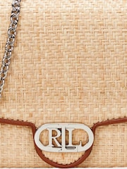 Lauren Ralph Lauren Adair Straw Raffia Chain Crossbody Clutch Bag - Image 5 of 5