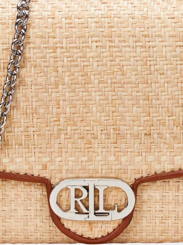 Lauren Ralph Lauren Adair Straw Raffia Chain Crossbody Clutch Bag - Image 5 of 5