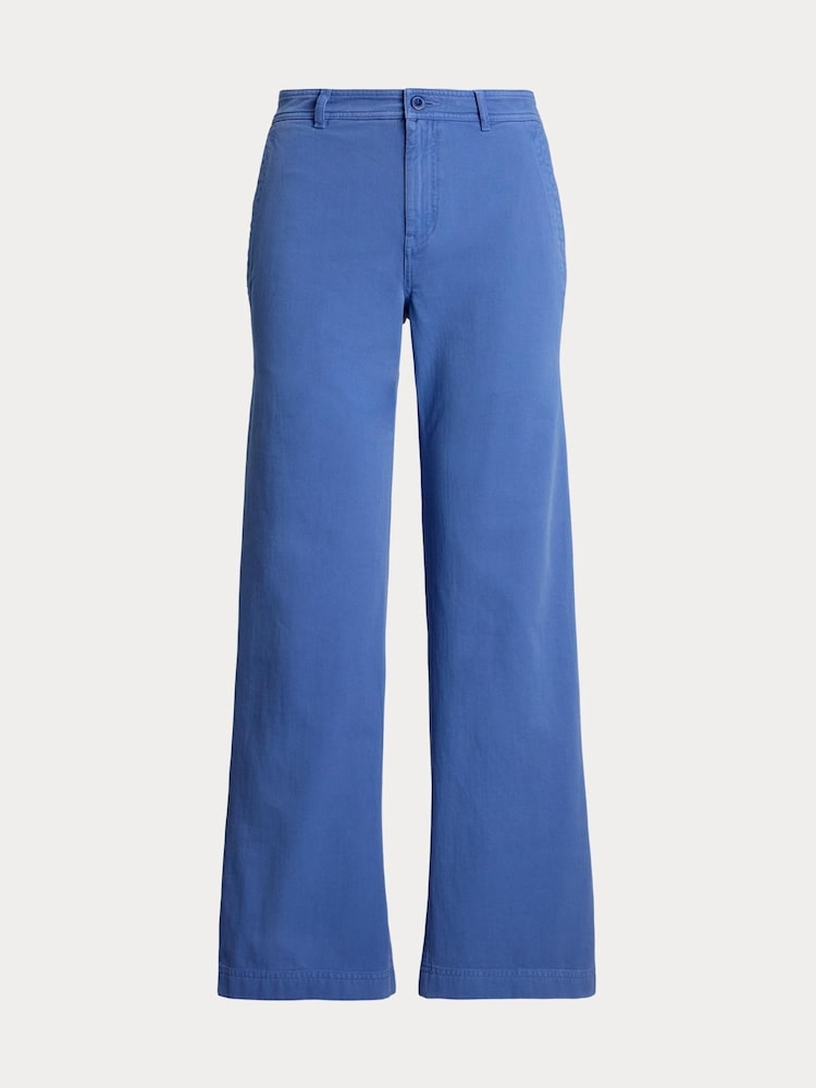 Lauren Ralph Lauren Mahkey Cotton Twill Wide-Leg Trousers - Image 5 of 5