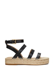 Lauren Ralph Lauren Polly Gladiator Leather Strap Platform Flat Espadrilles Sandals - Image 1 of 4