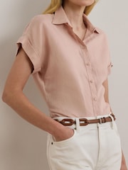 Lauren Ralph Lauren Broono Linen Short Sleeve Shirt - Image 3 of 5