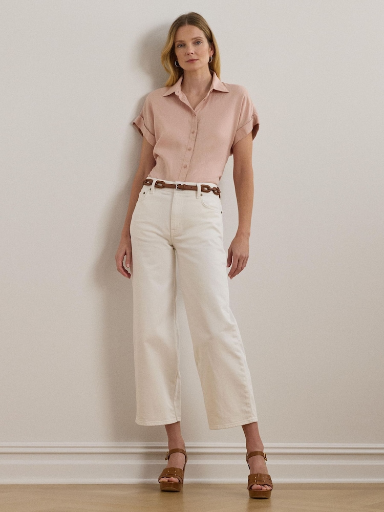 Lauren Ralph Lauren Broono Linen Short Sleeve Shirt - Image 4 of 5