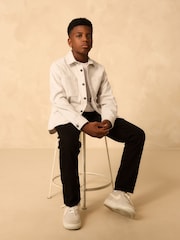 Light Grey Brushed Overshirt (3-16yrs) - Image 9 of 12