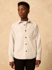 Light Grey Brushed Overshirt (3-16yrs) - Image 11 of 12