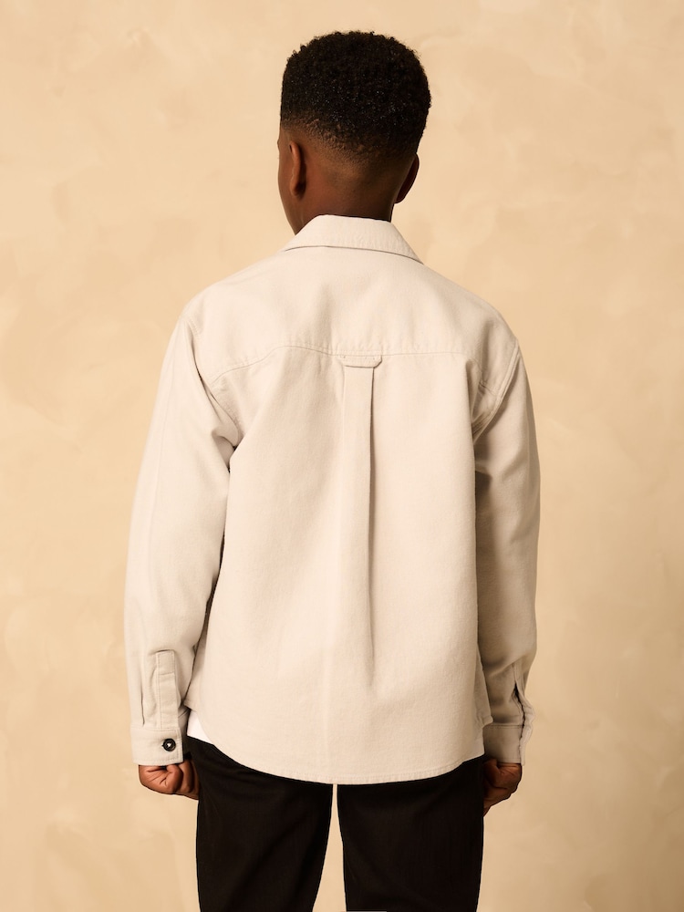 Light Grey Brushed Overshirt (3-16yrs) - Image 12 of 12