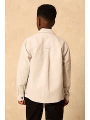 Light Grey Brushed Overshirt (3-16yrs) - Image 1 of 12