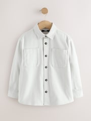 Light Grey Brushed Overshirt (3-16yrs) - Image 5 of 12