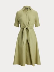 Lauren Ralph Lauren Wakana 100% Linen Belted Shirt Dress - Image 6 of 6