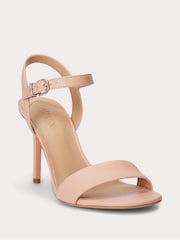 Cream - Lauren Ralph Lauren Gwen Curea din piele Nappa tocuri - Imaginea 2 din 4
