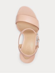 Cream - Lauren Ralph Lauren Gwen Curea din piele Nappa tocuri - Imaginea 4 din 4