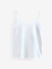 White Sleeveless Vest Tops 2 Pack - Image 3 of 3