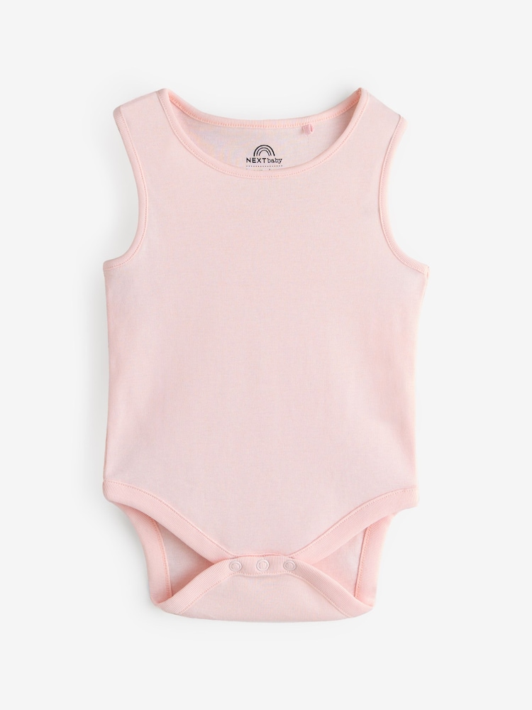 Pink Baby Vest 4 Pack - Image 2 of 5 Pink Baby Vest 4 Pack - Image 2 of 5