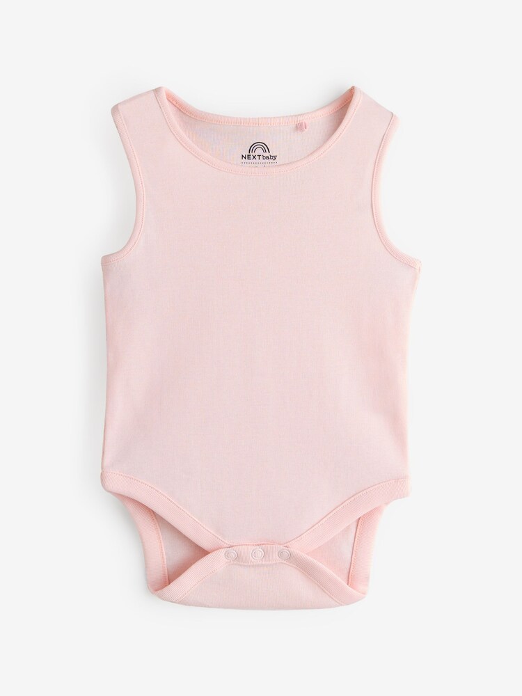 Pink Baby Vest 4 Pack - Image 5 of 5 Pink Baby Vest 4 Pack - Image 5 of 5