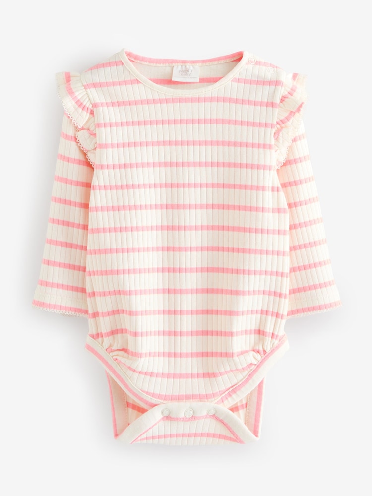 Tan Brown Bodysuit With Frill Sleeves - Image 1 of 1