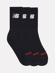 New Balance Black Kids Everyday Trainer Crew Socks 3 Pack - Image 2 of 4