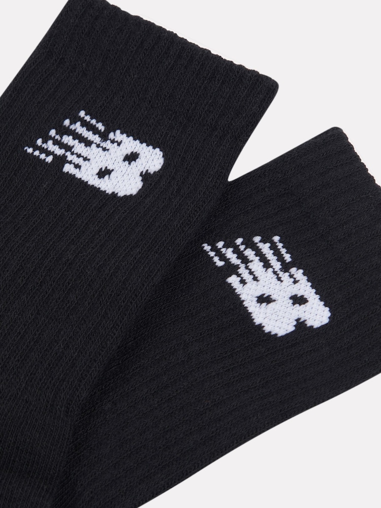 New Balance Black Kids Everyday Trainer Crew Socks 3 Pack - Image 3 of 4